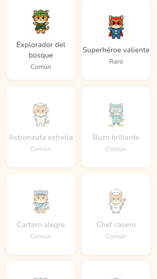 Coleccionables: outfits de la mascota